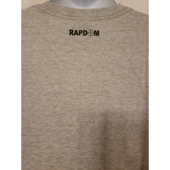 RapDom Tactical Graphics "No Man Left Behind" Mens XL Gray Tee Shirt NWT Gamer - Picture 5 of 6
